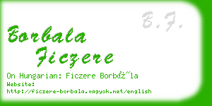 borbala ficzere business card
